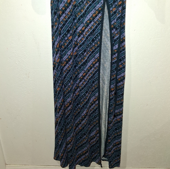 FREE PEOPLE Phobe Blue Wrap Maxi Dress - Picture 4 of 9